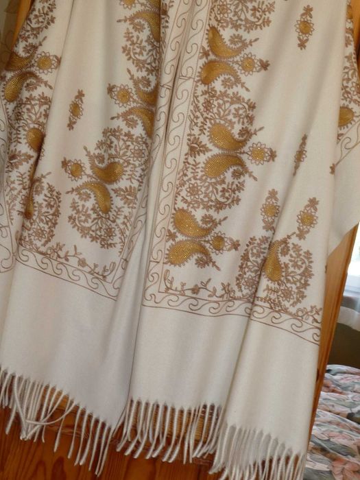 Kaszmirowy stylowy nowy duży szal klasy Willi