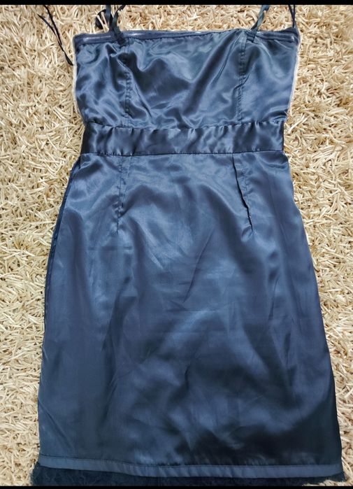 Vestido cerimônia azul escuro tamanho 36 da Síntese