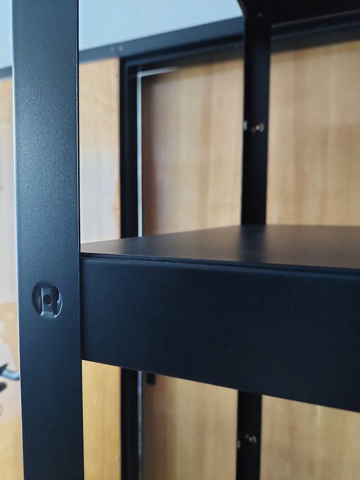 Regal czarny metalowy, 85x55x190 cm