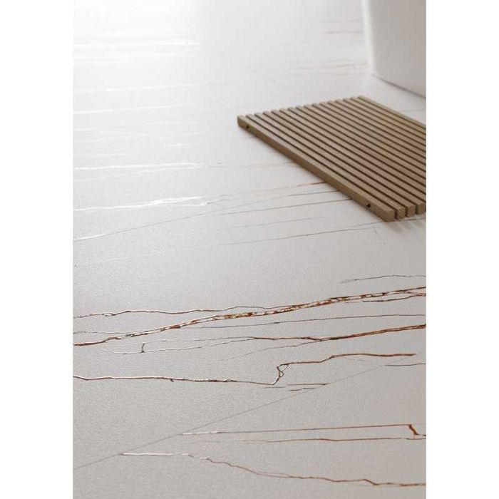 Gres Marquina white 60x120 lappato biały gres złote żyły miedź super