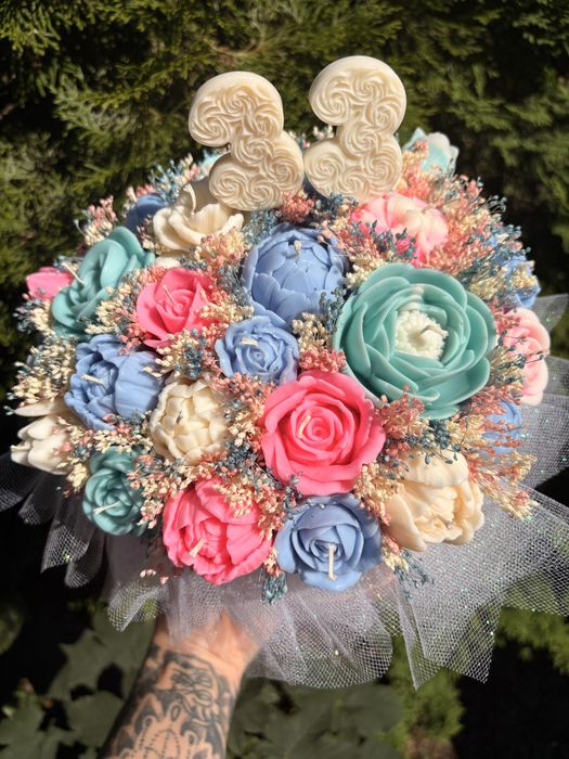 Duży flowerbox z wosku sojowego