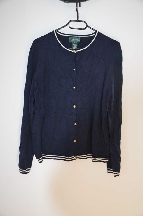 rozpinany sweter Ralph Lauren r. XL jedwab