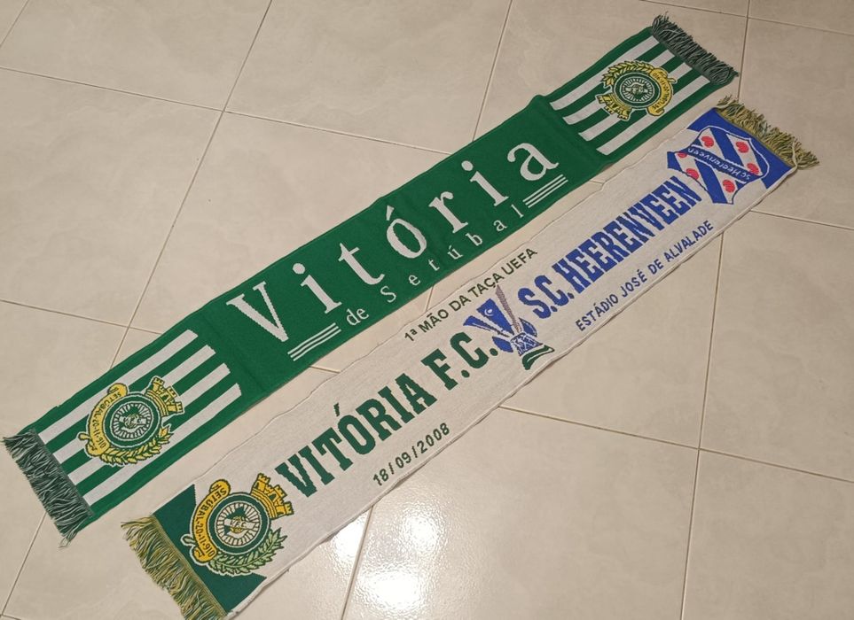 2 echarpes ,bufandas  vitoria setubal Uefa