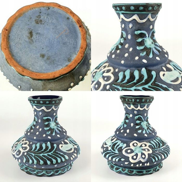 Wazon ceramiczny Marei Keramik ceramika Niemiecka Ręcznie malowany