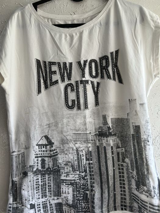 Koszulka bawelna New York City z diamecikami stan idealny