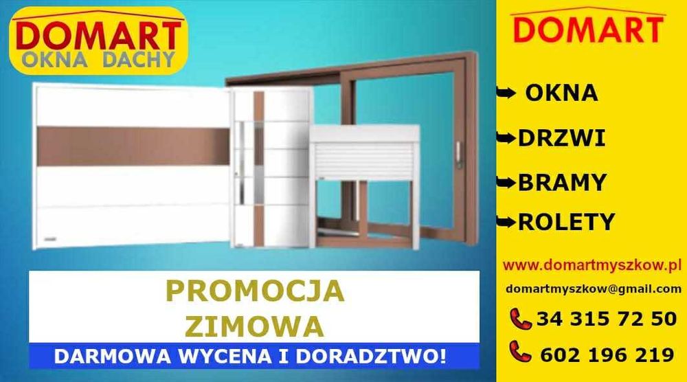 SPRZEDAŻ Okna , Drzwi , Bramy Garażowe , Rolety DARMOWA WYCENA