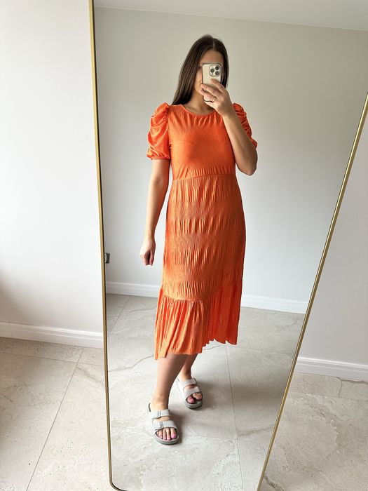 Pomarańczowa sukienka River Island rozmiar 40