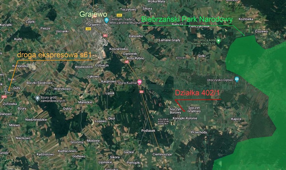Sprzedam działkę 0,4 ha