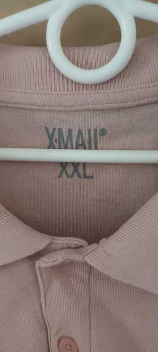 Koszulka męska polo pudrowy róż XXL