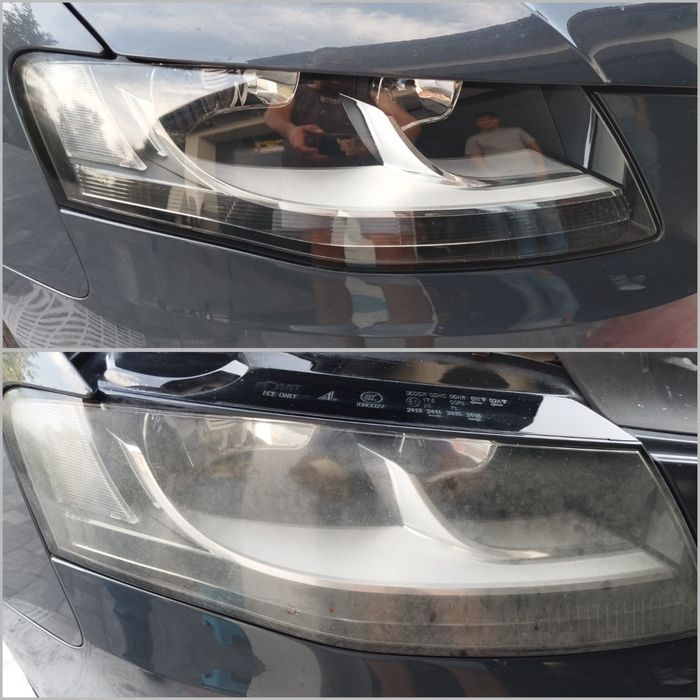 Polerowanie lamp, napylanie nowej warstwy poliwęglanu