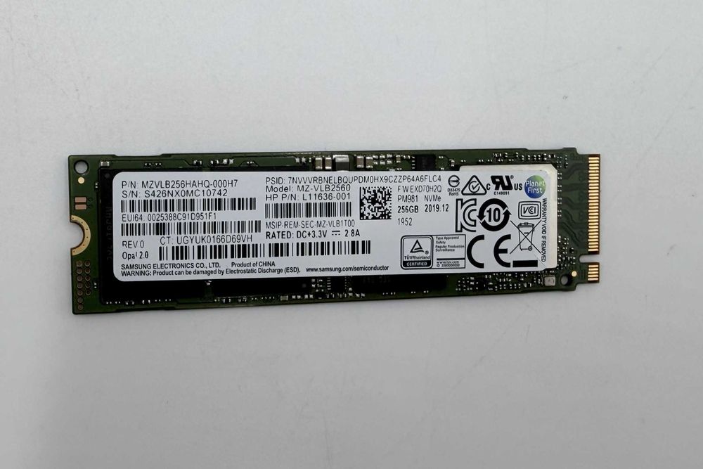 Dysk SSD Samsung PM981 M.2 256GB 2280 NVMe GW3m 249h 166