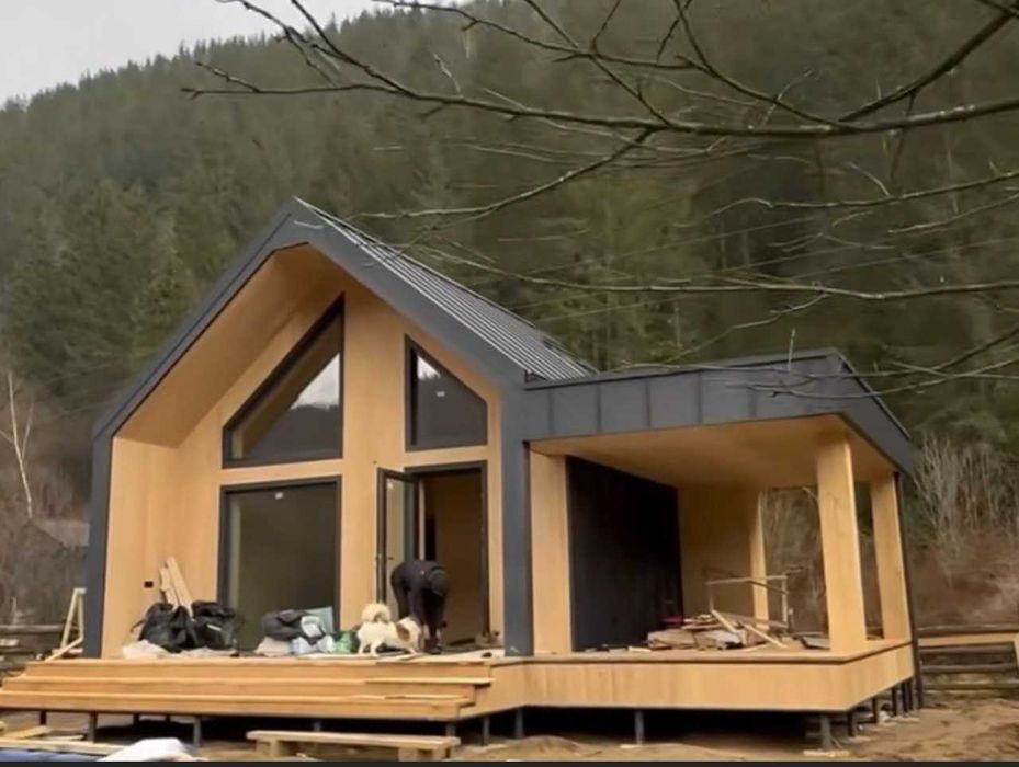 Будівництво каркасних будинків - Модерн/Скандинави/A-Frame/BurnHouse