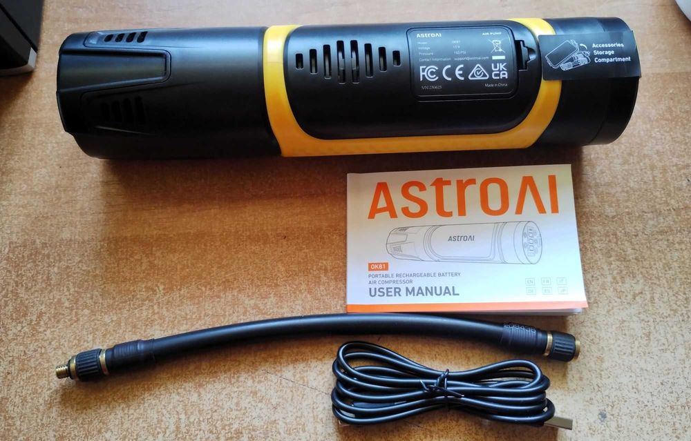 AstroAI Elektryczna Pompka Powietrza kompresor 150PSI 4500mA