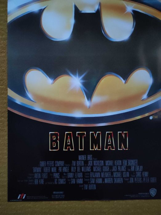 Plakat filmowy Batman rok druku 1989r. oryginał