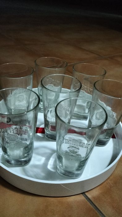 Conjunto de 11 copos jim Bean novos
