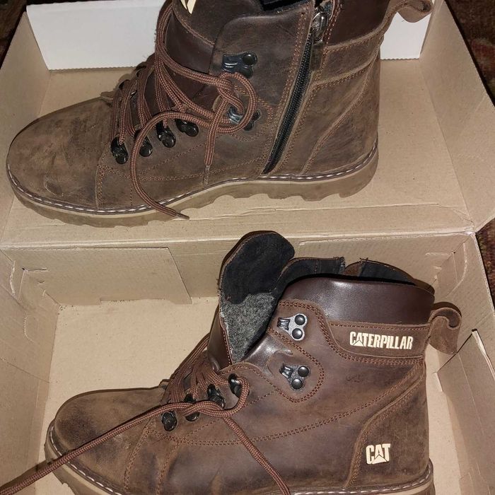 Черевики шкіряні зимові CAT Caterpillar Rider Nubuck Brown