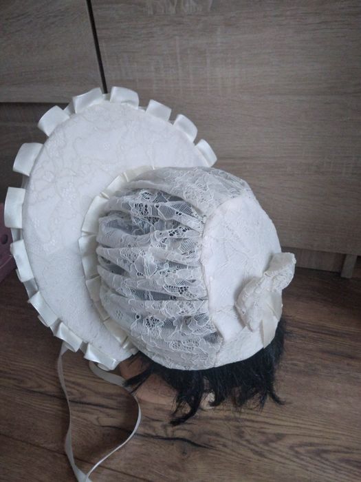Bonnet wiktoriański vintage lolita