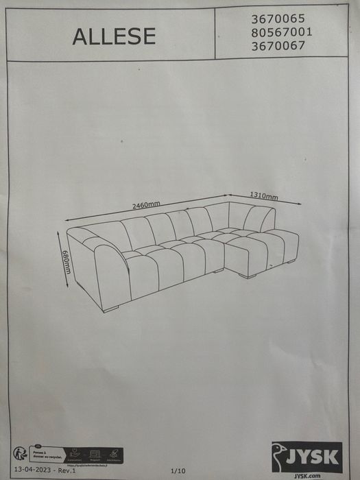 Sofá jysk ALLESE