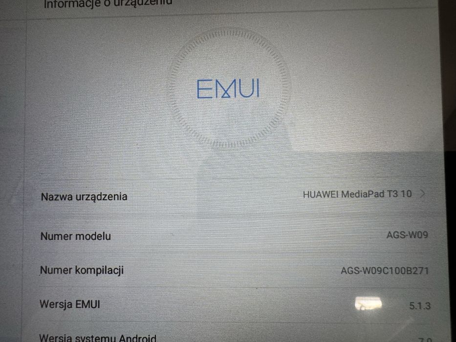 Tablet Huawei  MediaPad T3 10 + etui + torba