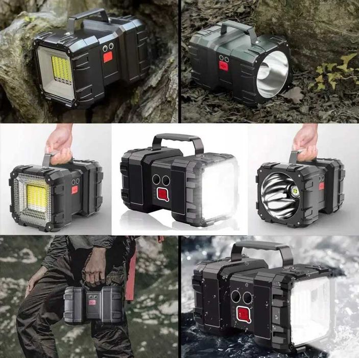 Ліхтар W844 прожектор акумуляторний потужний 1200 lm LED USB Powerbank