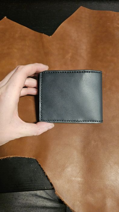 Portfel handmade z bydlęcej skóry licowej