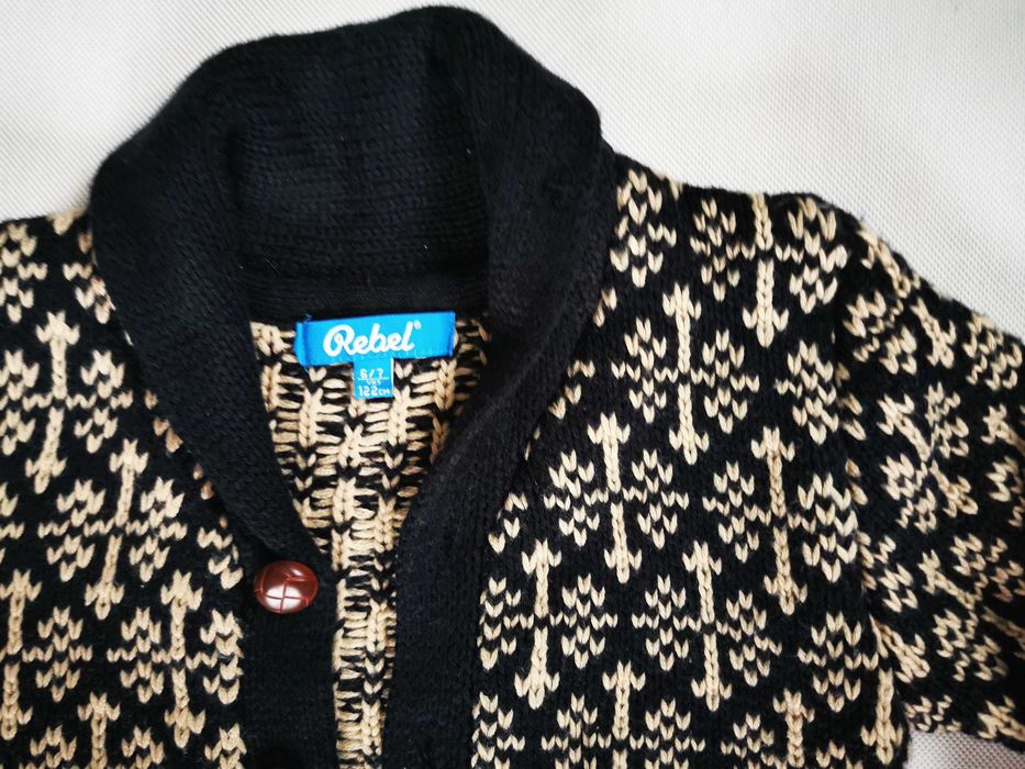 Wełniany sweter chłopięcy, 6-7 lat, 122 cm,Primark