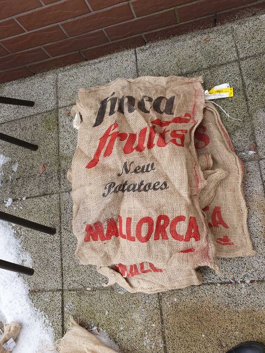 Worki parciane ,jutowe PRL