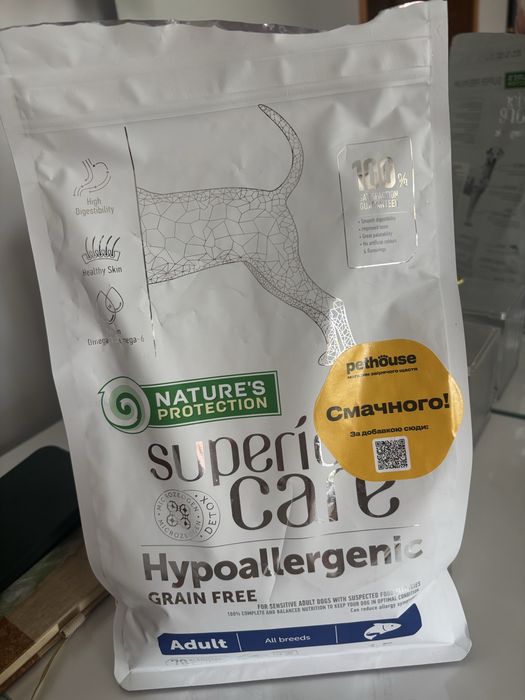 Продам корм Nature's Protection Superior Care Hypoallergenic Grain Free Adult All Breeds