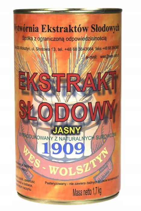 Ekstrakt słodowy Jasny WES 1,7 kg