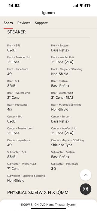Pioneer recetor VSX-330-K + 5 colunas LG 5.1