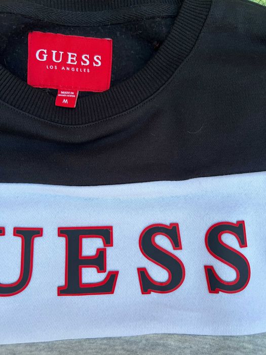 sweat Guess vermelha e branca M