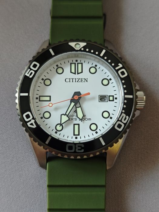 Citizen Promaster Marine Diver Eco-Drive BN0265-00A (Biała tarcza / White dial)