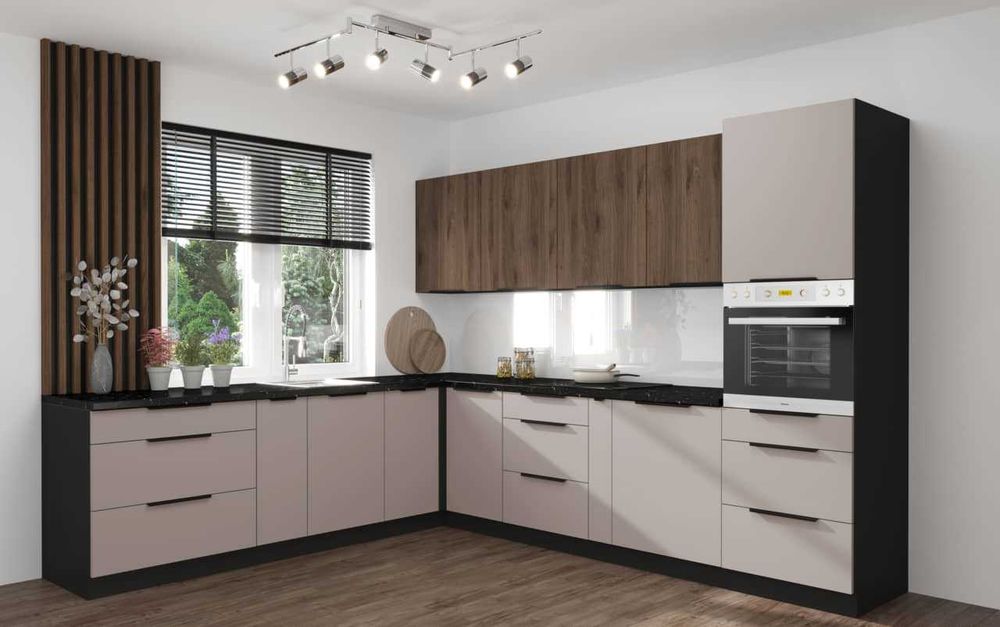 Zestaw "B" mebli kuchennych Arona Cashmere 260cm modułowe pod wymiar