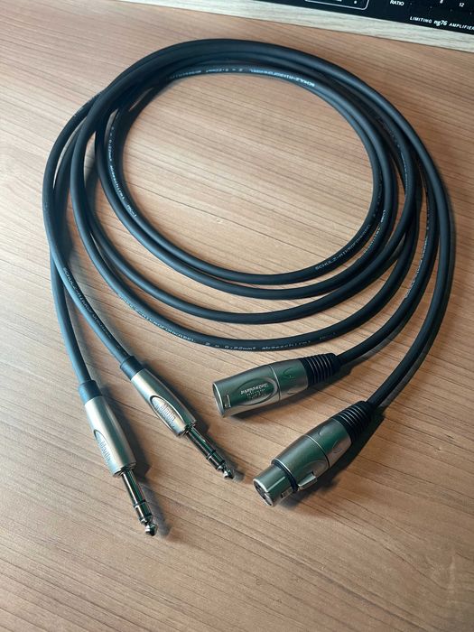 2 x Kabel XLR - Jack TRS - XLR Męski + Damski - SCHULZ 2m