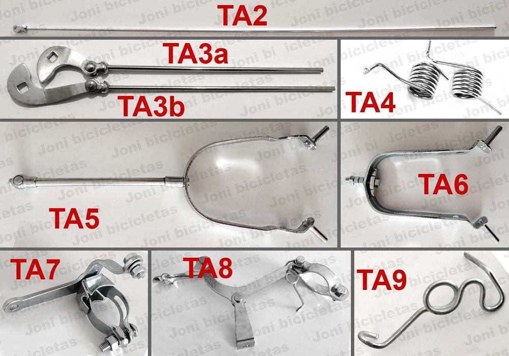Travões de alavanca (SISTEMA LATERAL) de bicicleta pasteleira