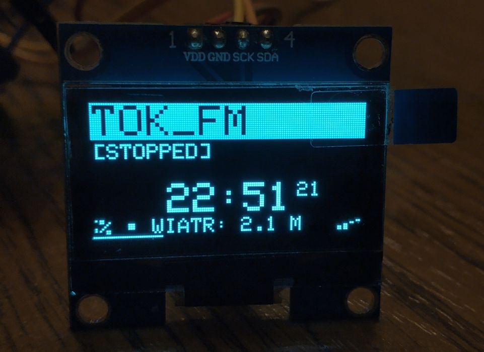 Zestaw edukacyjny radio internetowe ESP32 S3 N16R8 OLED I2C PCM51O2