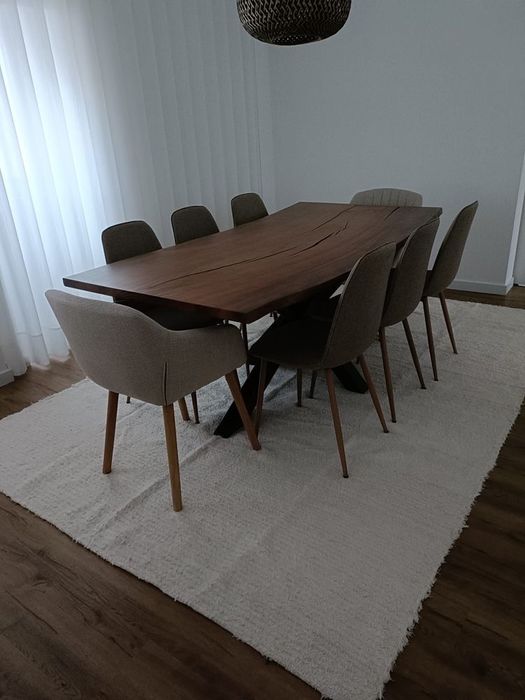 Mesa madeira rústica maciça - NOVA