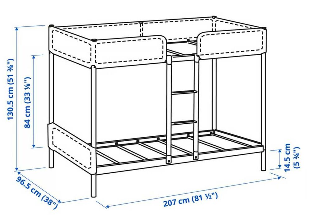 Beliche Ikea Tuffing 90x200cm