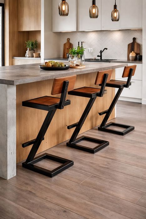 Hoker Loft Krzesło Wysokie Barowe