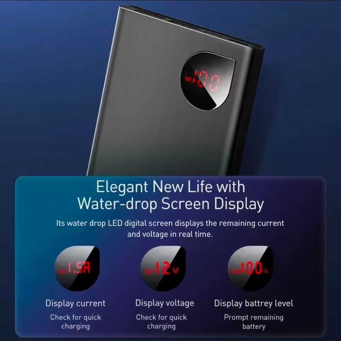 Powerbank Baseus Adaman Metal 10000mah 22.5w, Повербанк