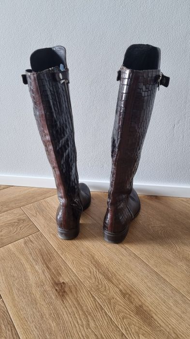 Kozaki damskie Clarks skóra