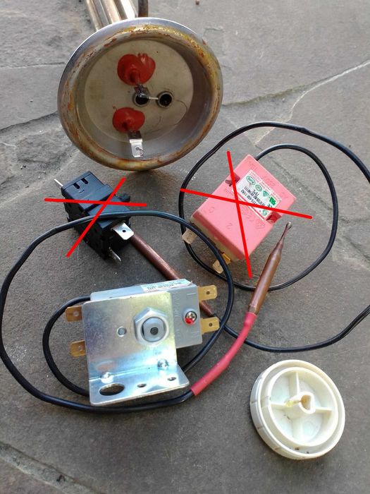 Запчасти от бойлера Electrolux EWH 30, терморегуляторы, тэн...: 50 грн ...