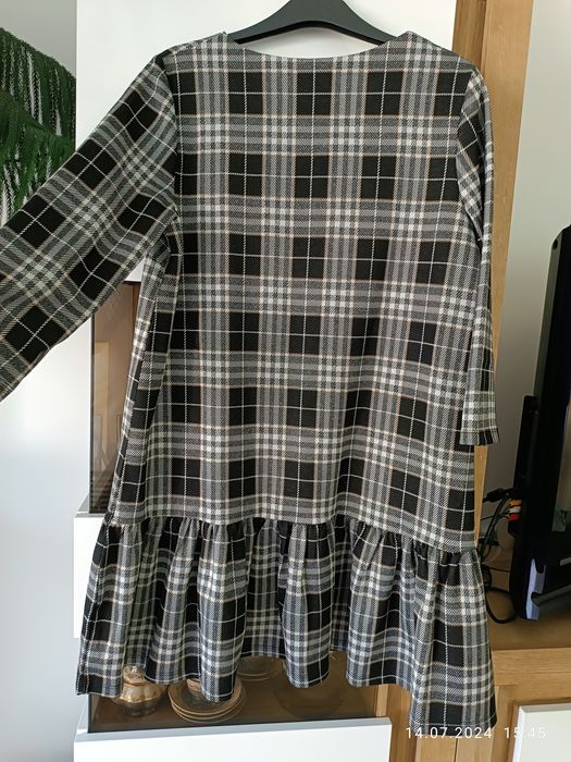 Sukienka Top Secret 36 trapezowa w kratkę