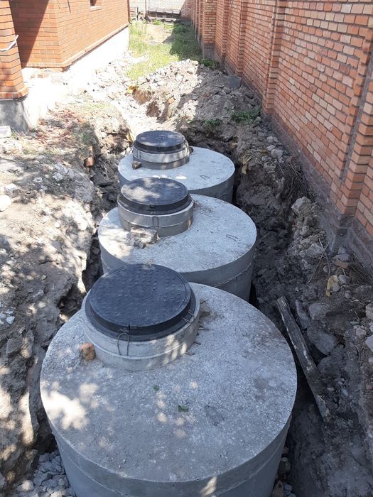 Септик,выгребная яма,кольца бетонные,сливная яма,