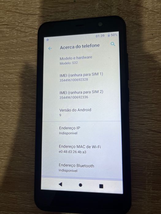 Telemóvel Android Alcatel S32 Preto