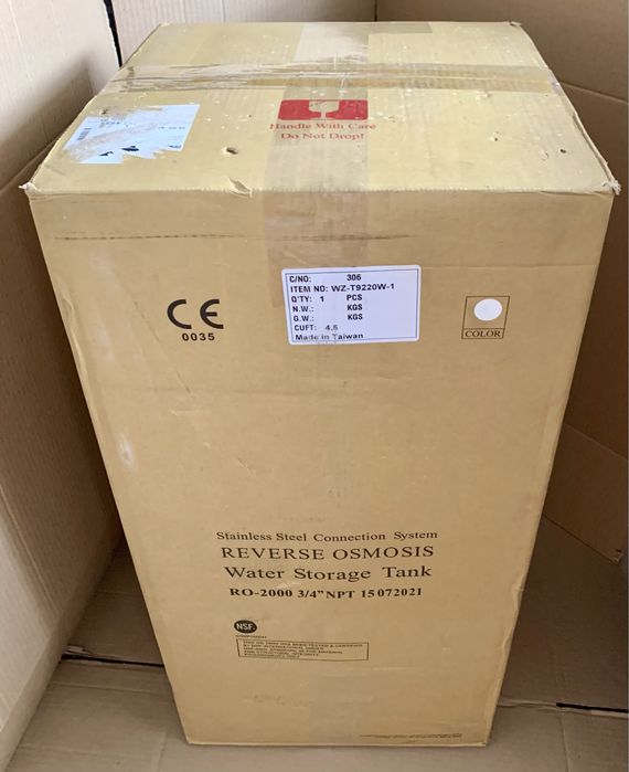 Накопичувальний бак RO-2000 для систем зворотньго осмосу.