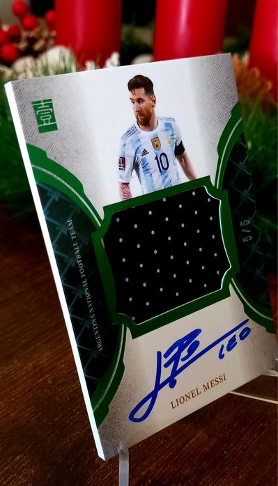 Lionel Messi Autógrafo com Equipamento usado em jogo.