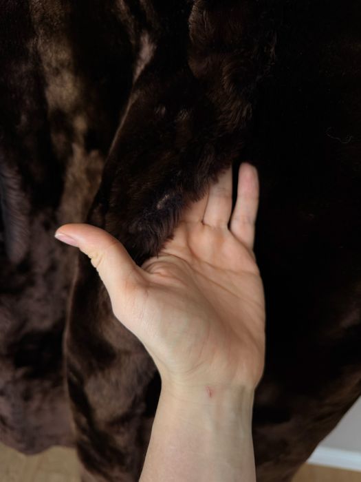 Шуба натуральна цигейка шліфована