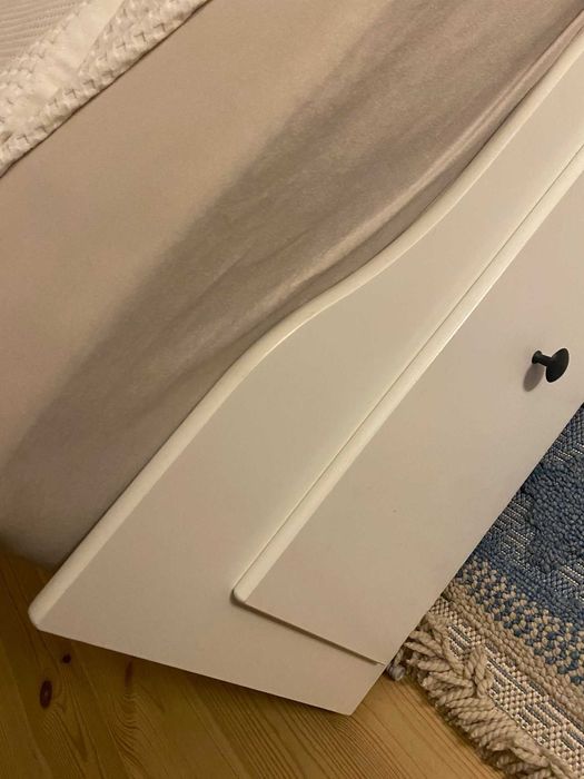 Leżanka hemnes, łóżko rozkładane białe