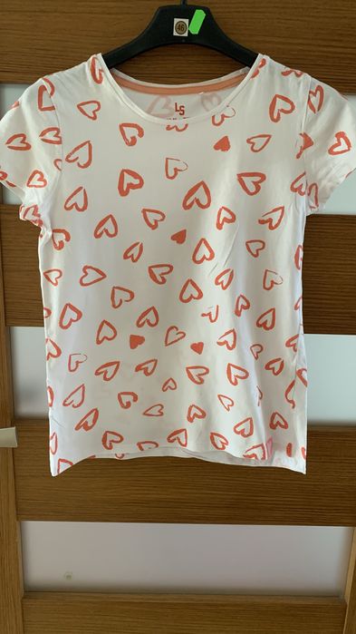 Biały t-shirt dla dziewczynki 152